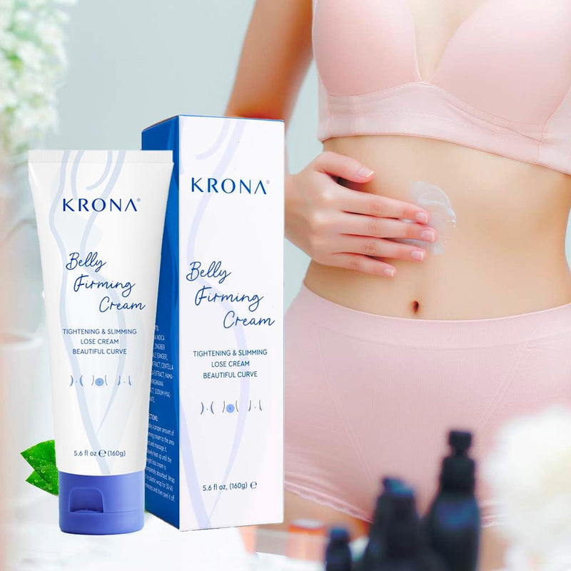 B Flat Belly Firming Cream – Tight Lift & Firm Booty Cellulite Cream – Skin Tightening & Stretch Mark Reduction for Stomach, Thighs & Butt – Hydrating & Smoothing Firming Lotion – 160g