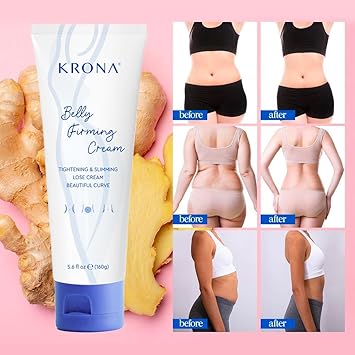 B Flat Belly Firming Cream – Tight Lift & Firm Booty Cellulite Cream – Skin Tightening & Stretch Mark Reduction for Stomach, Thighs & Butt – Hydrating & Smoothing Firming Lotion – 160g