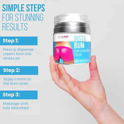 InstaBum Butt Enhancement Cream – Butt Lift and Firming for a Bigger, Rounder, Perkier Bum – Brazilian Booty Growth Cream with Voluplus, Maca, Wild Yam, and Gotu Kola – Made in USA